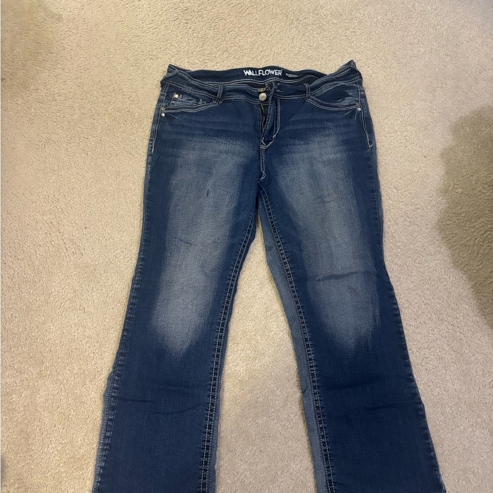Wallflower Women's Dark Blue Boot Cut Jeans
